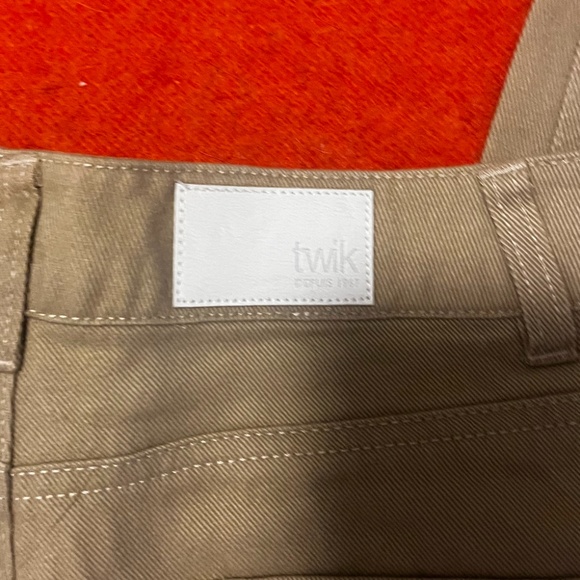 Fawn light brown organic cotton high rise straight leg jeans NWT - Picture 9 of 9